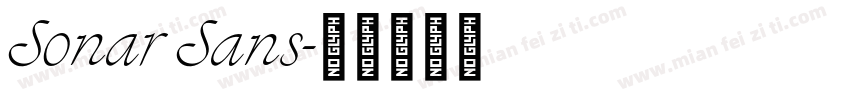 Sonar Sans字体转换